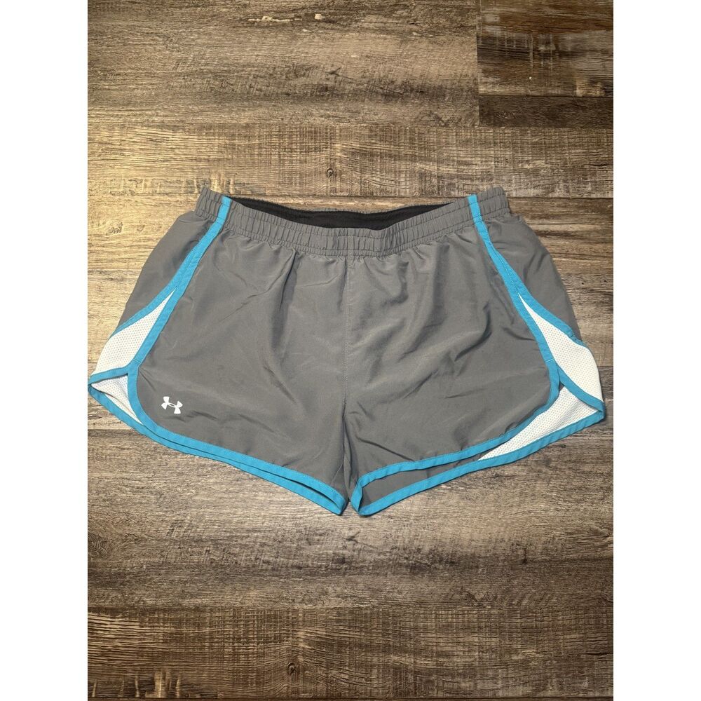 Under Armour Grey Blue 3" Fly-By Women's Athletic Shorts Size Medium